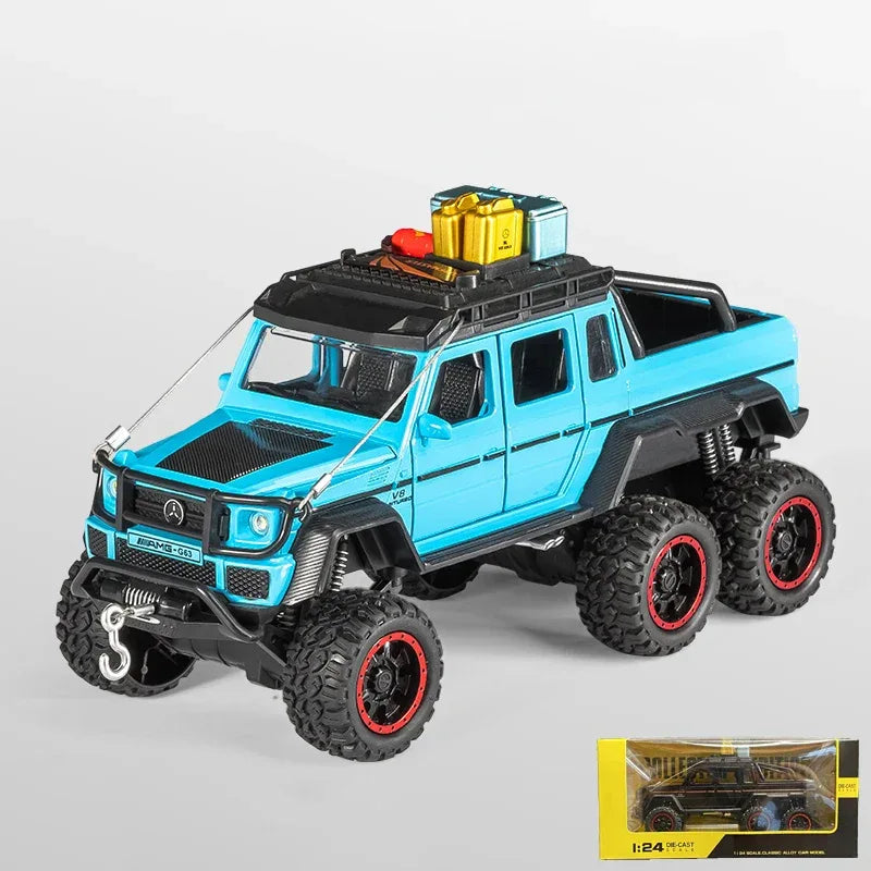1:24 Diecast Benz G63 6x6 Adventure Edition Off Road SUV Alloy Sound Light - ToylandEU