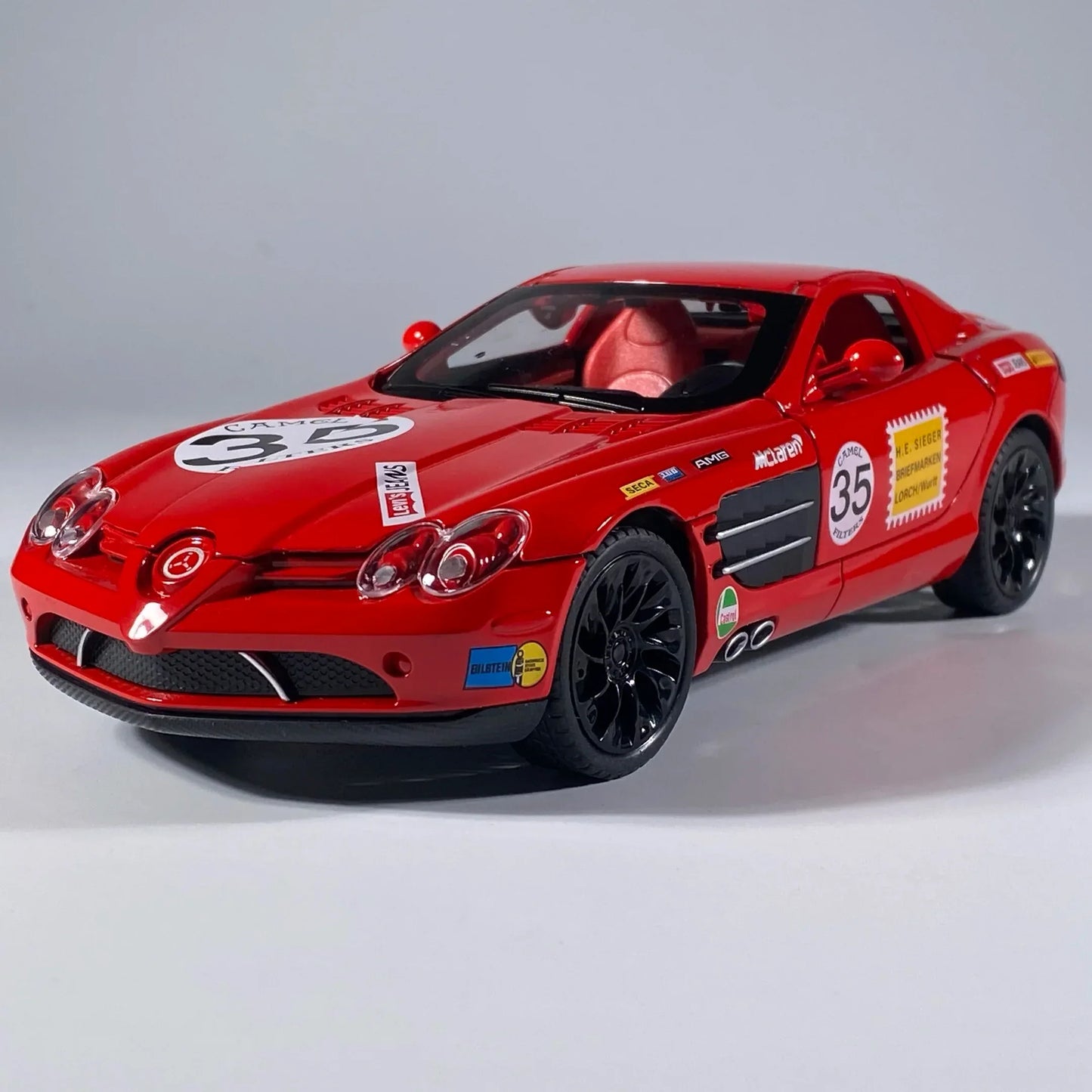 1:24 Diecast Benz SLR McLaren 722 AMG Metal Car Sound Light Pullback - ToylandEU