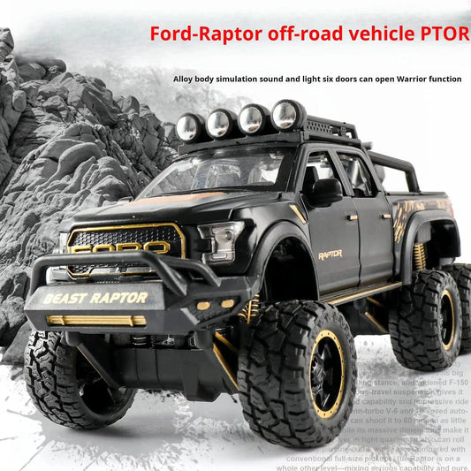  1:24 Diecast Ford Raptor Off Road Car Sound Lights -  ToylandEU™