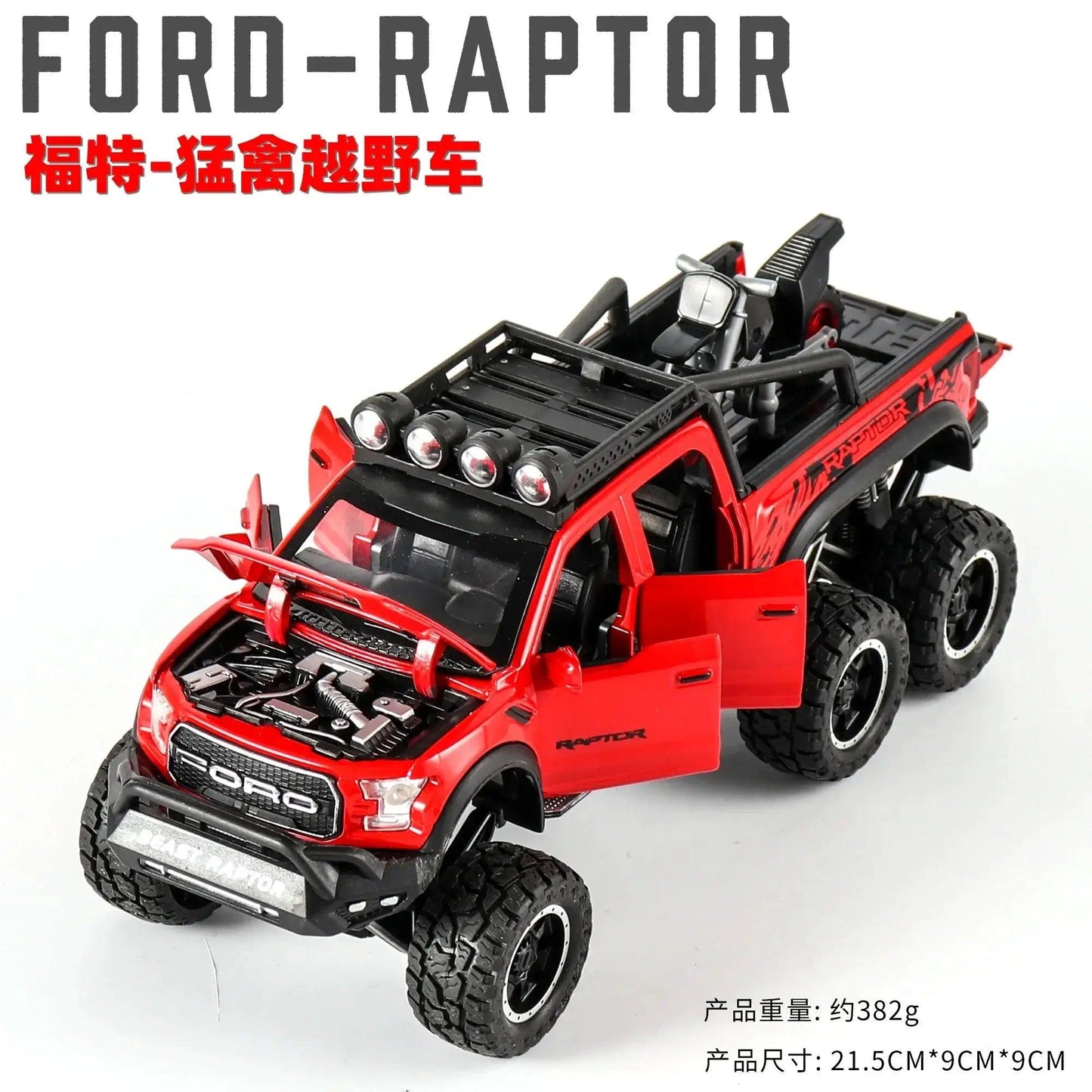  1:24 Diecast Ford Raptor Off Road Car Sound Lights -  ToylandEU™