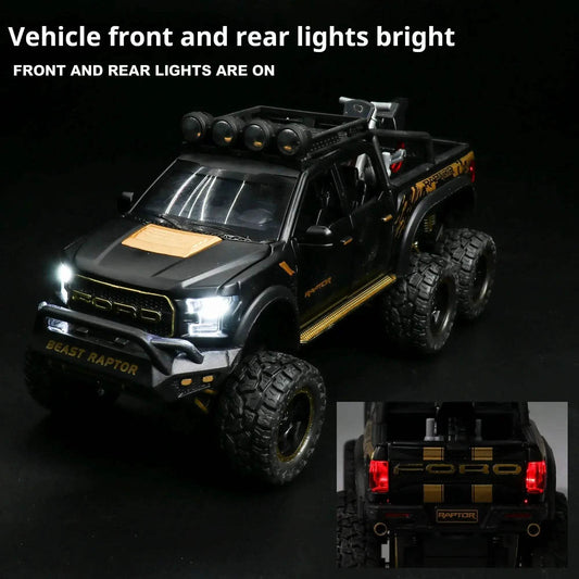 1:24 Diecast Ford Raptor Off Road Car With Sound Lights - ToylandEU