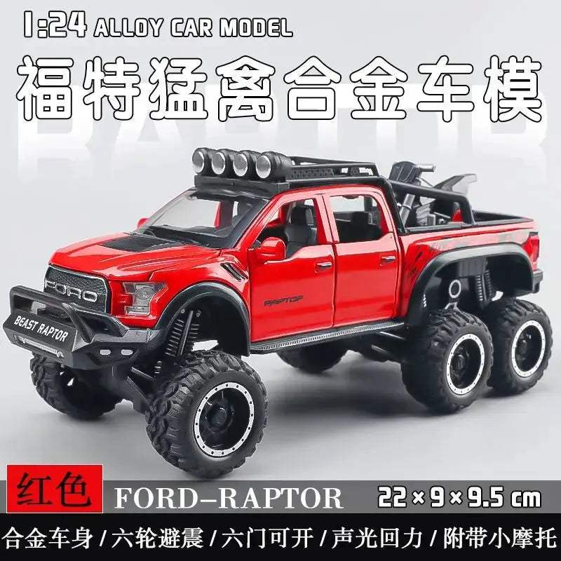 1:24 Diecast Ford Raptor Off Road Car With Sound Lights - ToylandEU