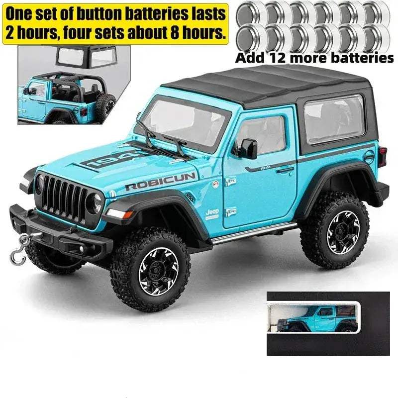  1:24 Diecast Jeep Wrangler Rubicon Pull Back Sound -  ToylandEU™