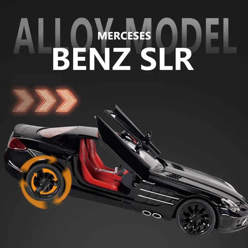 1:24 Diecast Metal Benz SLR McLaren 722 With Sound And Light Pull Back - ToylandEU