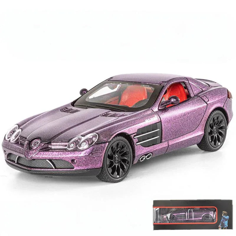 1:24 Diecast Metal Benz SLR McLaren 722 With Sound And Light Pull Back - ToylandEU