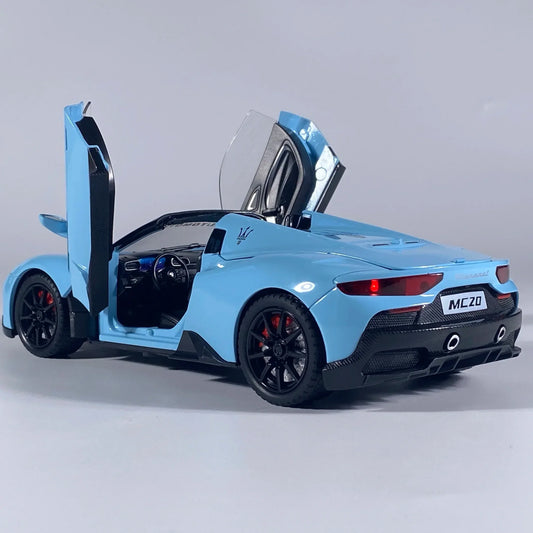 1:24 Diecast Metal Maserati MC20 Convertible Car With Sound And Light Pull Back - ToylandEU