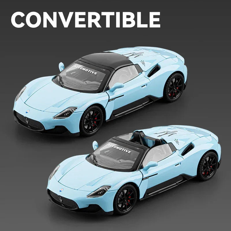 1:24 Diecast Metal Maserati MC20 Convertible Car With Sound And Light Pull Back - ToylandEU