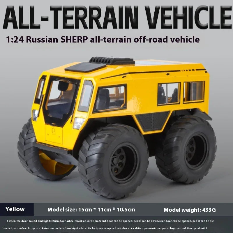 1:24 Diecast Metal Sherp All Terrain Off Road Vehicle with Sound Light - ToylandEU