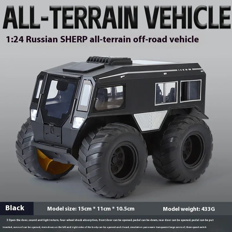 1:24 Diecast Metal Sherp All Terrain Off Road Vehicle with Sound Light - ToylandEU