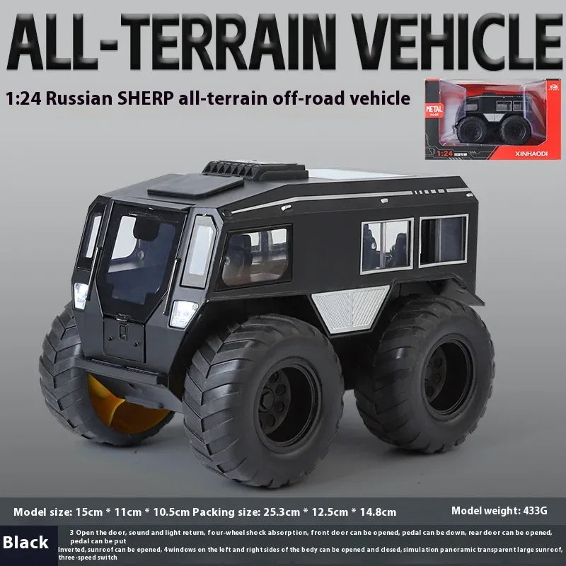 1:24 Diecast Metal Sherp All Terrain Off Road Vehicle with Sound Light - ToylandEU