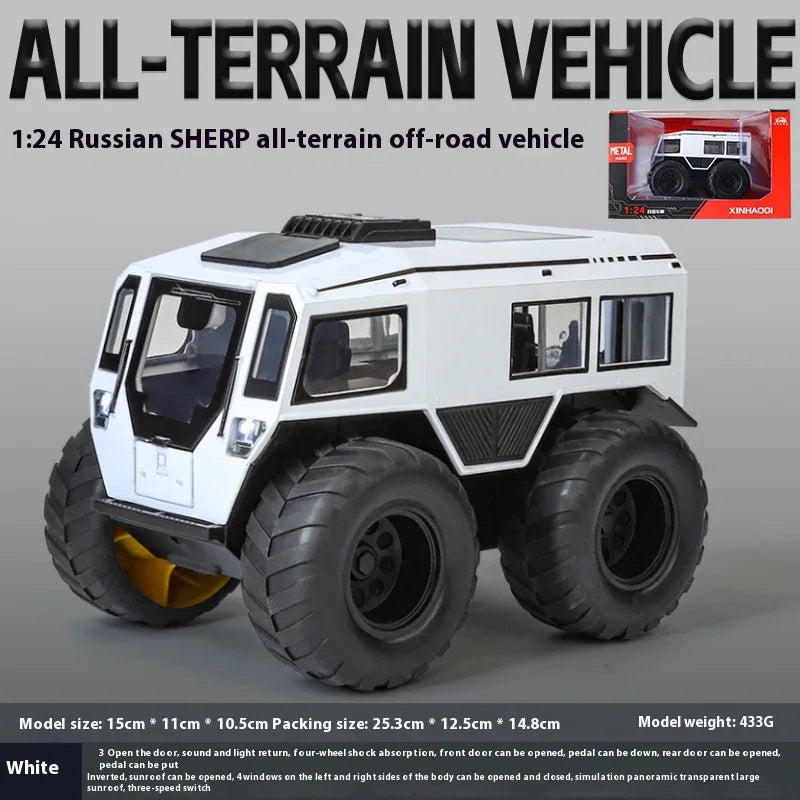 1:24 Diecast Metal Sherp All Terrain Off Road Vehicle with Sound Light - ToylandEU