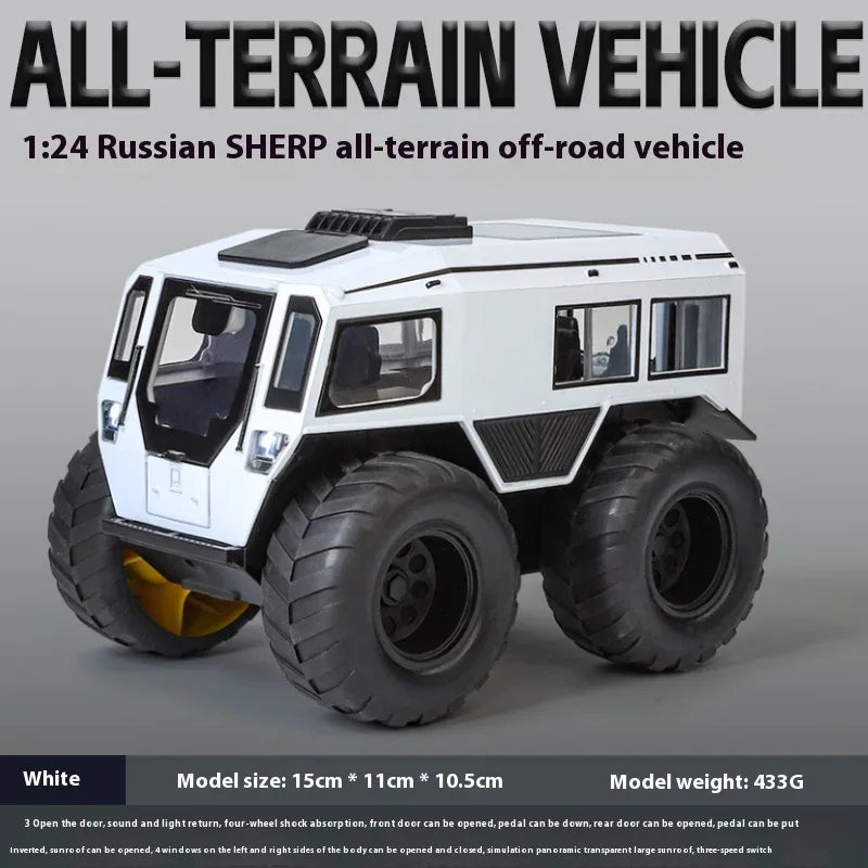 1:24 Diecast Metal Sherp All Terrain Off Road Vehicle with Sound Light - ToylandEU