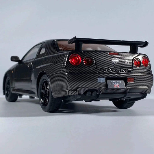  1 24 Diecast Nissan GTR R34 Model Car Sound Light -  ToylandEU™