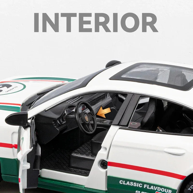 1:24 Diecast Porsche Panamera Track Metal Model Car With Light Pull Back - ToylandEU