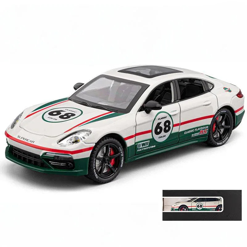 1:24 Diecast Porsche Panamera Track Metal Model Car With Light Pull Back - ToylandEU
