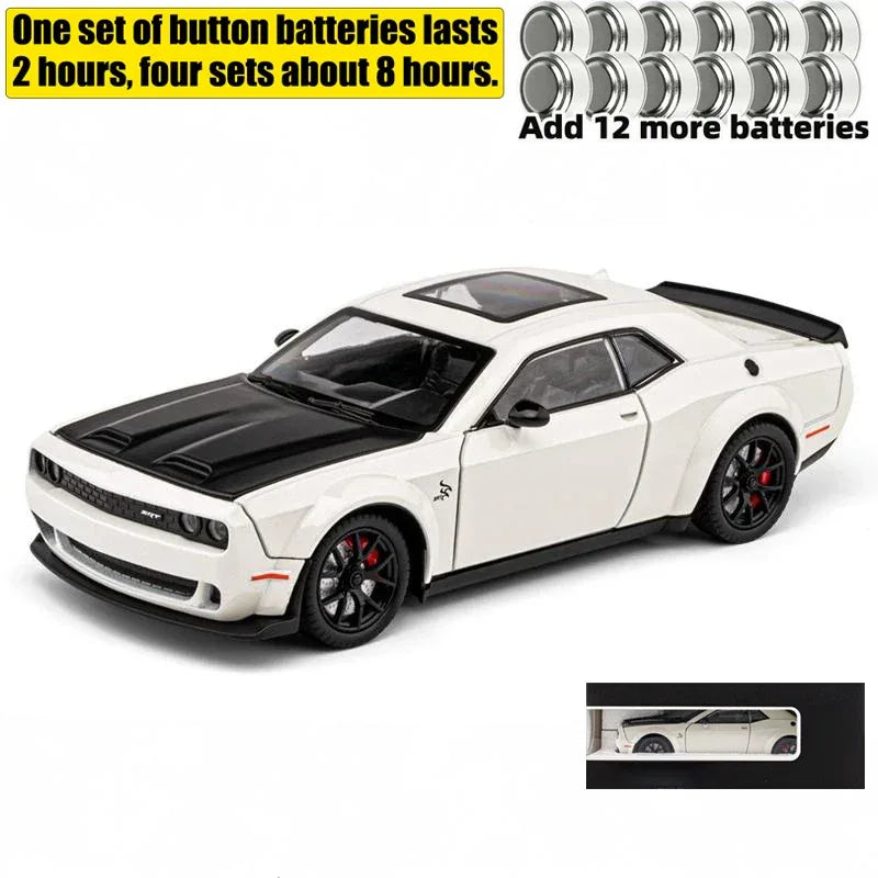 1:24 Dodge Challenger Hellcat Redeye Diecast Model With Sound and Light - ToylandEU