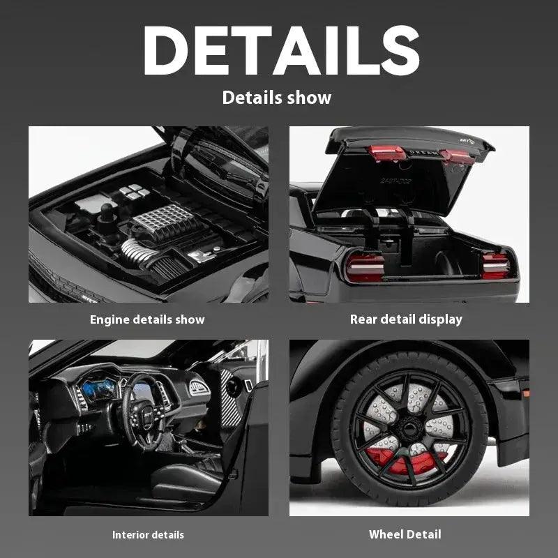  1 24 Dodge Challenger Hellcat Redeye Diecast Sound -  ToylandEU™
