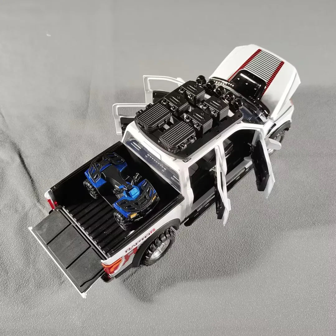 1:24 F150 Off Road Alloy Diecast Model Car With Sound And Light Pull Back - ToylandEU