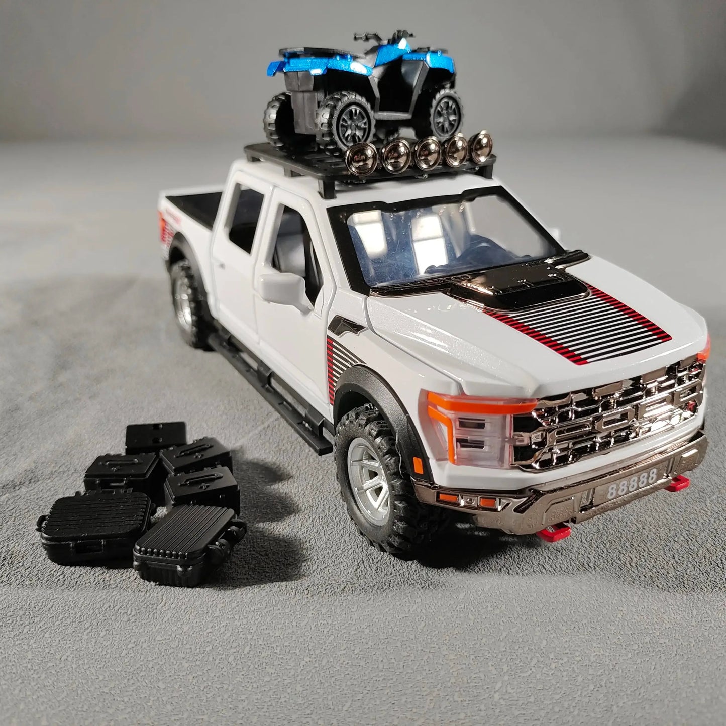 1:24 F150 Off Road Alloy Diecast Model Car With Sound And Light Pull Back - ToylandEU