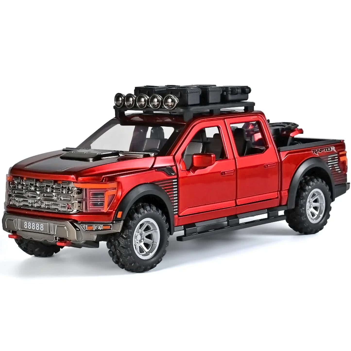 1:24 F150 Off Road Alloy Diecast Model Car With Sound And Light Pull Back - ToylandEU