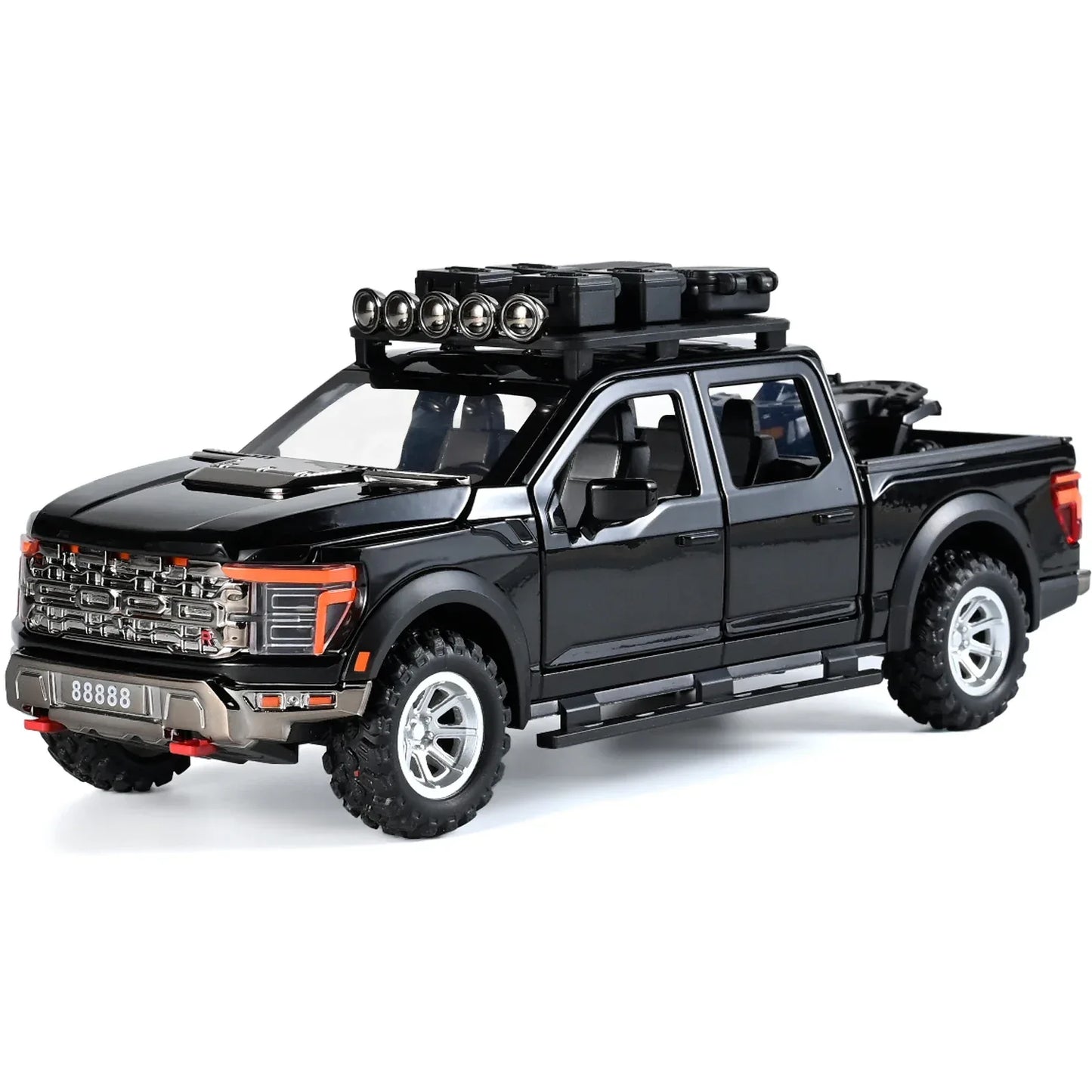 1:24 F150 Off Road Alloy Diecast Model Car With Sound And Light Pull Back - ToylandEU