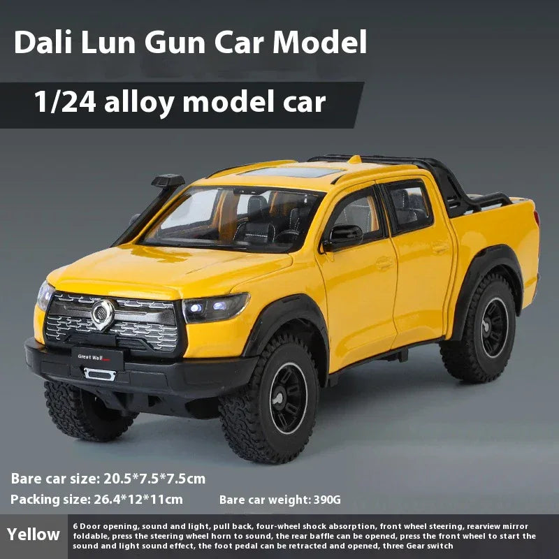 1:24 GWM Cannon POER Diecast Alloy Off-Road SUV Sound and Light - ToylandEU