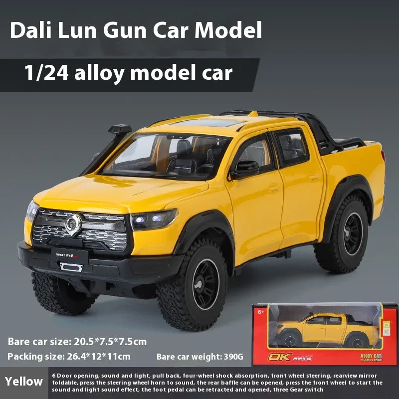 1:24 GWM Cannon POER Diecast Alloy Off-Road SUV Sound and Light - ToylandEU