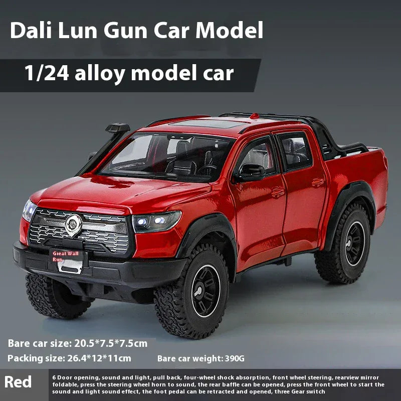 1:24 GWM Cannon POER Diecast Alloy Off-Road SUV Sound and Light - ToylandEU