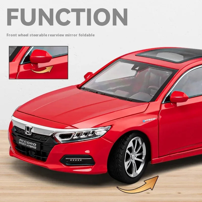 1:24 Honda Accord Diecast Car Model With Sound And Light For Collectors - ToylandEU