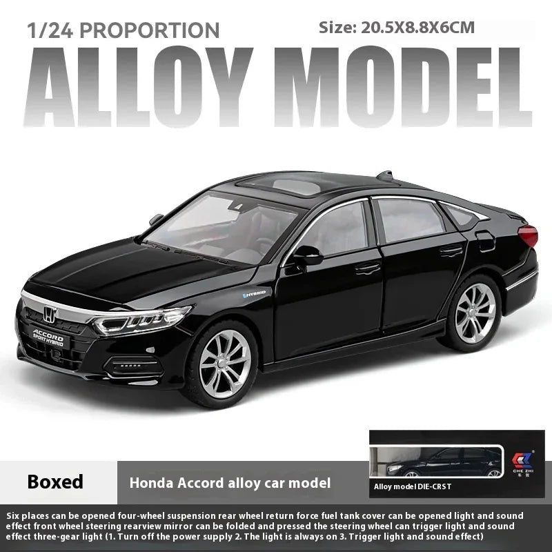 1:24 Honda Accord Diecast Car Model With Sound And Light For Collectors - ToylandEU