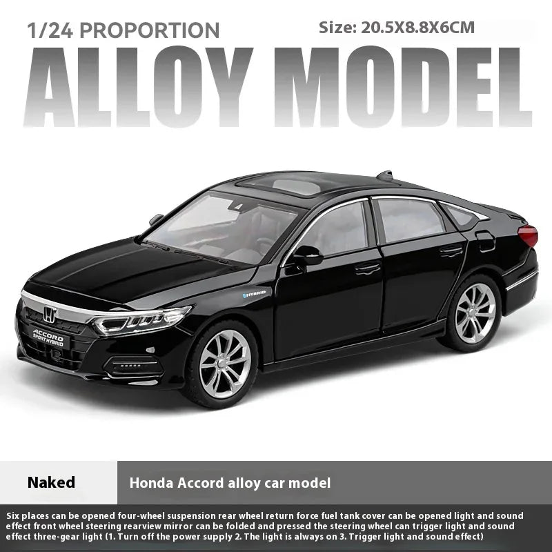 1:24 Honda Accord Diecast Car Model With Sound And Light For Collectors - ToylandEU
