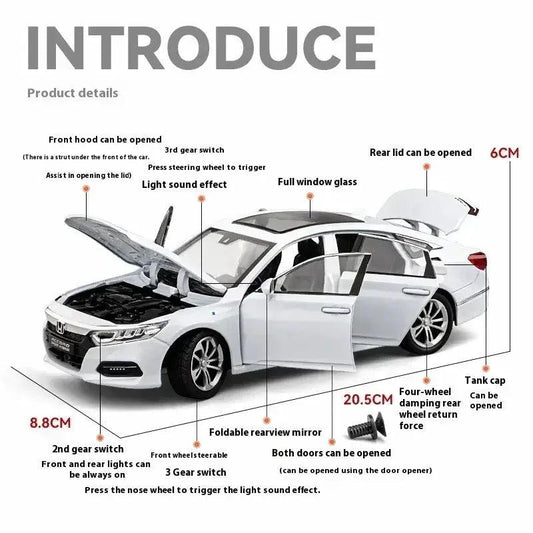   1:24 Honda Accord Diecast Car Sound -   -  ToylandEU™