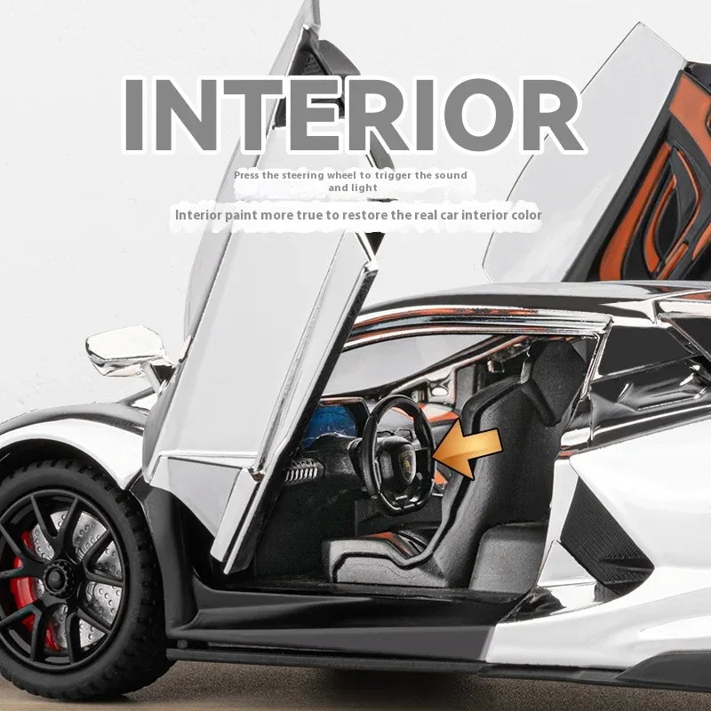 1:24 Lamborghini Revuelto Hybrid Diecast Alloy Model Car - ToylandEU