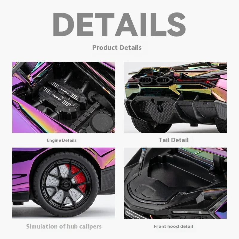 1:24 Lamborghini Revuelto Hybrid Diecast Alloy Model Car - ToylandEU