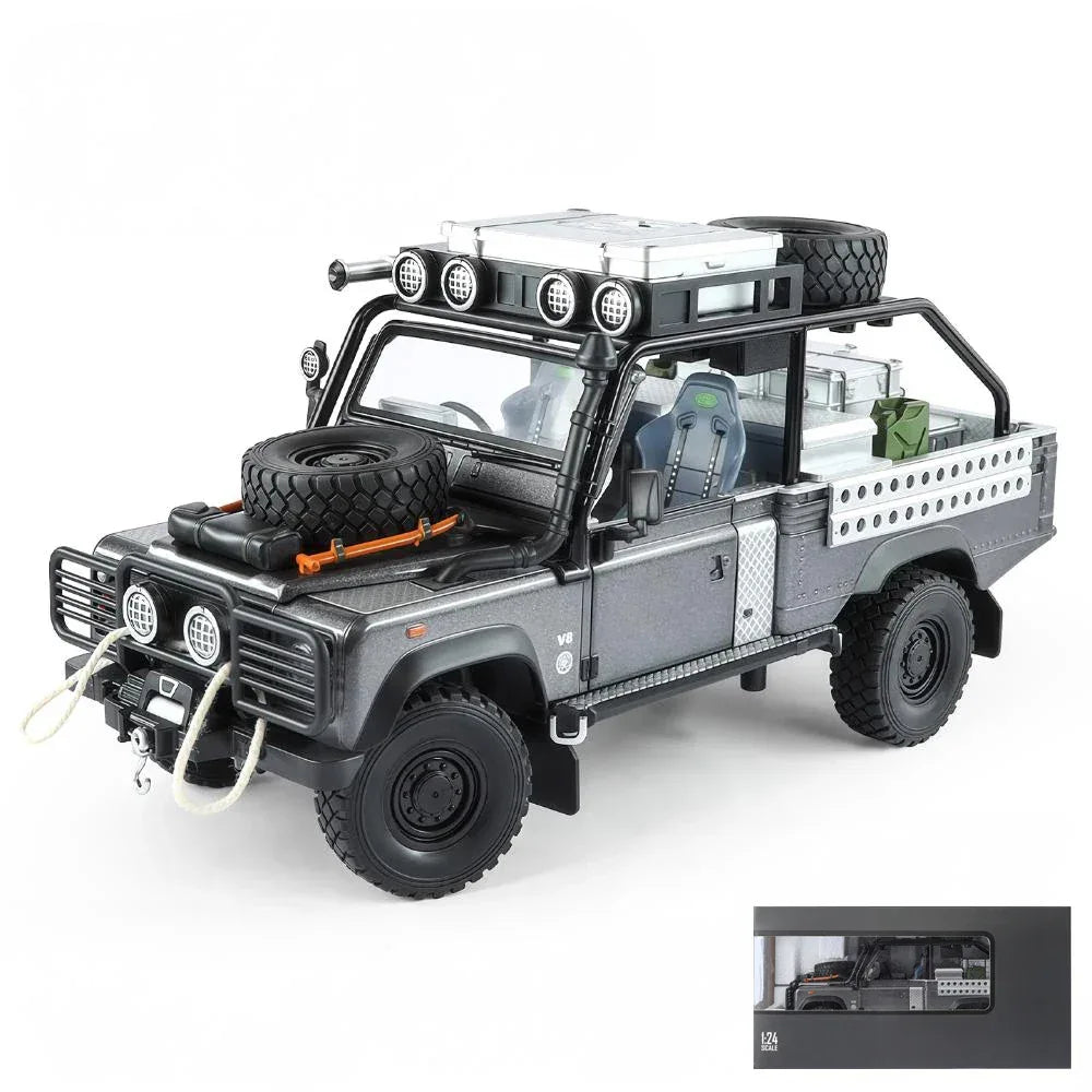 1:24 Land Rover Defender 90 Diecast Metal Model Car Tomb Raider Edition - ToylandEU