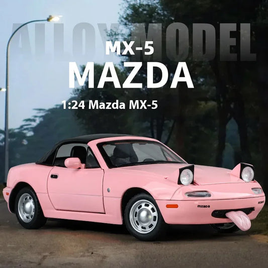 1 24 Mazda MX5 Roadster Diecast Metal Model With Sound And Light Doors Open - ToylandEU