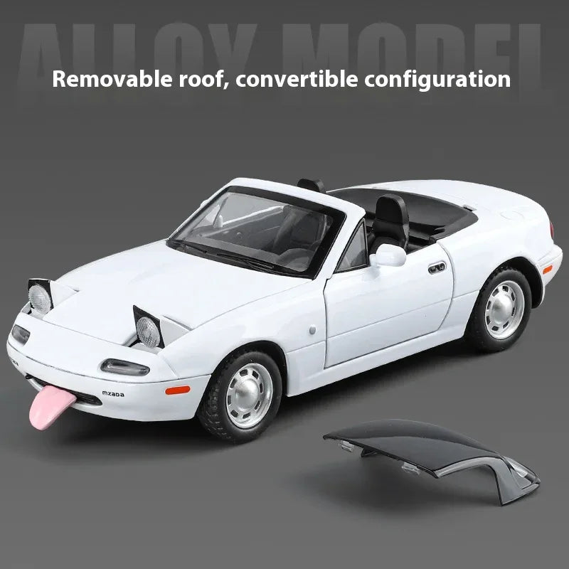 1 24 Mazda MX5 Roadster Diecast Metal Model With Sound And Light Doors Open - ToylandEU