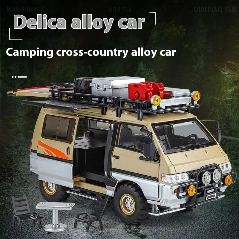 1:24 Mitsubishi Delica Off Road Diecast Alloy Car Model With Sound Light - ToylandEU