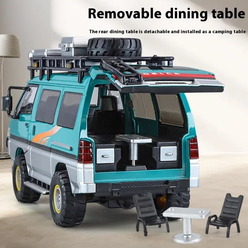 1:24 Mitsubishi Delica Off Road Diecast Alloy Car Model With Sound Light - ToylandEU