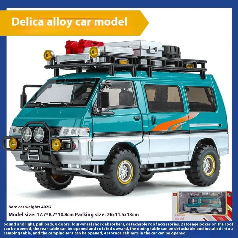 1:24 Mitsubishi Delica Off Road Diecast Alloy Car Model With Sound Light - ToylandEU