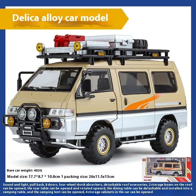 1:24 Mitsubishi Delica Off Road Diecast Alloy Car Model With Sound Light - ToylandEU