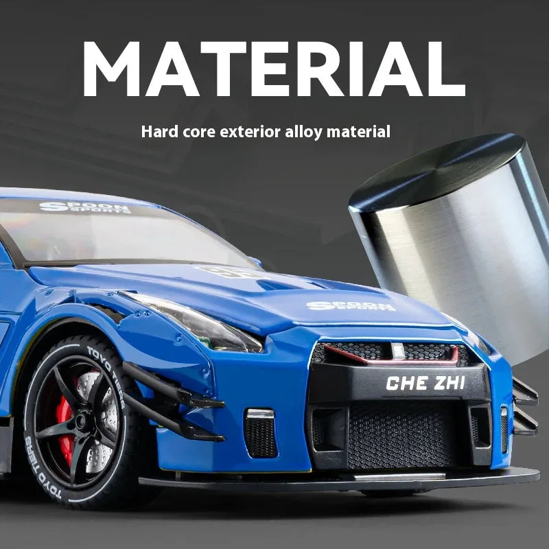 1:24 Nissan GTR R35 Diecast Model Car With Sound And Light - ToylandEU
