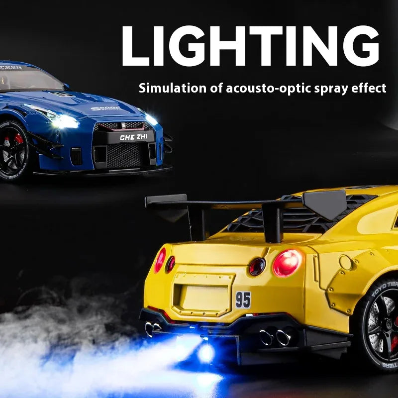 1:24 Nissan GTR R35 Diecast Model Car With Sound And Light - ToylandEU