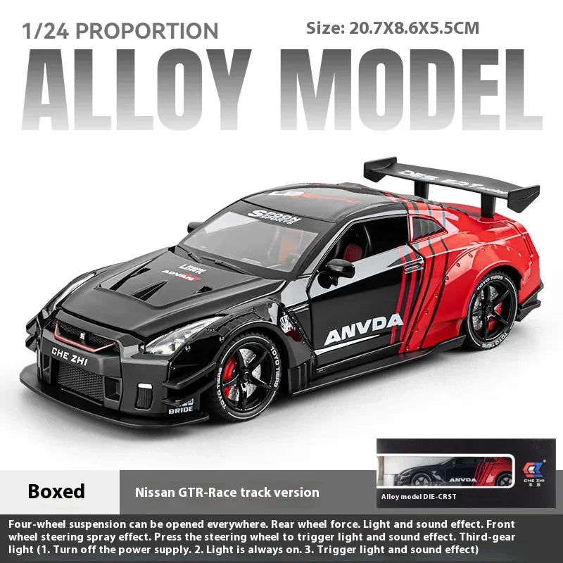 1:24 Nissan GTR R35 Diecast Model Car With Sound And Light - ToylandEU