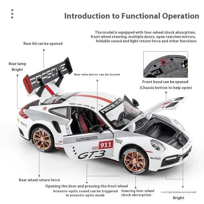    1 24 Porsche 911 GT3 RSR Diecast Alloy Car -  ToylandEU™