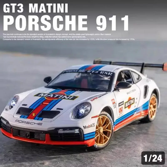 1:24 Porsche 911 GT3 RSR Track Version Diecast Metal Car With Sound And Light - ToylandEU