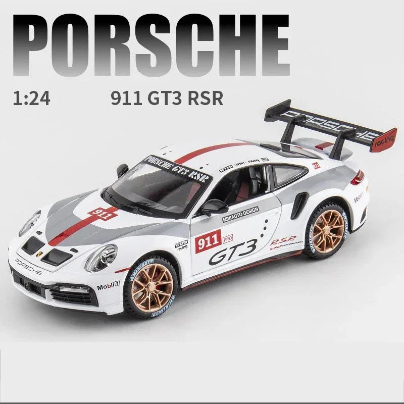 1:24 Porsche 911 GT3 RSR Track Version Diecast Metal Car With Sound And Light - ToylandEU