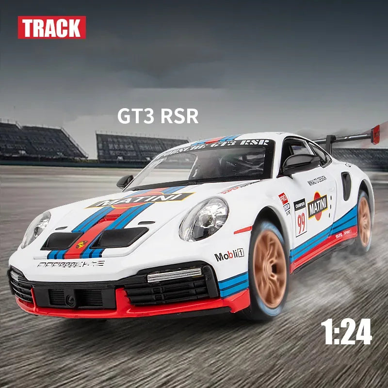 1:24 Porsche 911 GT3 RSR Track Version Diecast Metal Car With Sound And Light - ToylandEU
