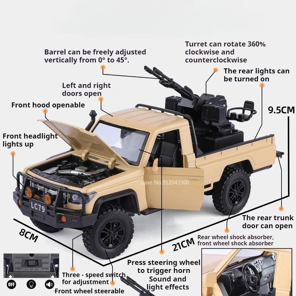 1:24 Scale Diecast Car | Pull-Back Sound & Light | Toylandeu™