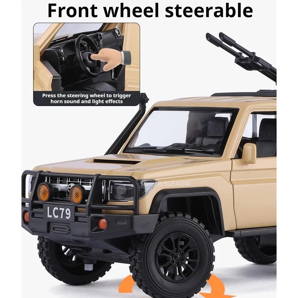 1:24 Scale Diecast Car | Pull-Back Sound & Light | Toylandeu™